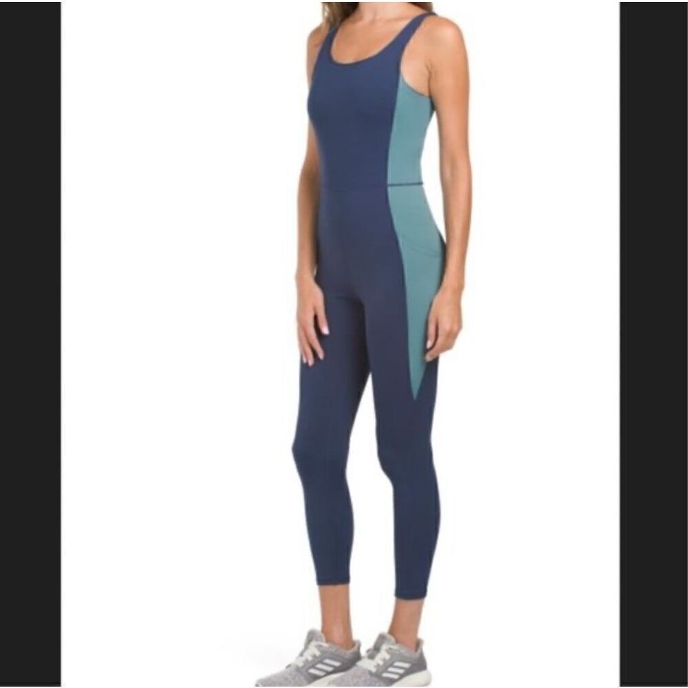 Move Theology Colorblock Athletic One Piece Bodysuit Women’s Small Jumpsuit